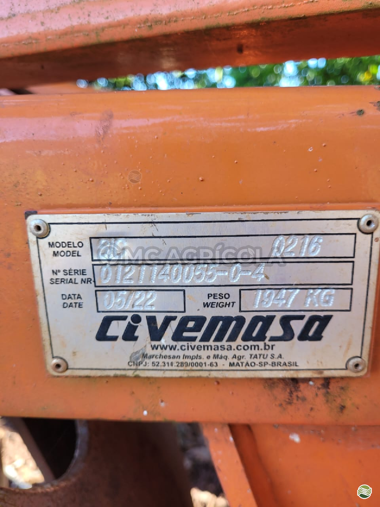 IMPLEMENTOS AGRICOLAS GRADE INTERMEDIÁRIA INTERMEDIÁRIA 16 DISCOS MC Agrícola ITUMBIARA GOIAS GO